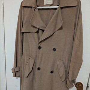 Zara Tan Suede Trench Coat